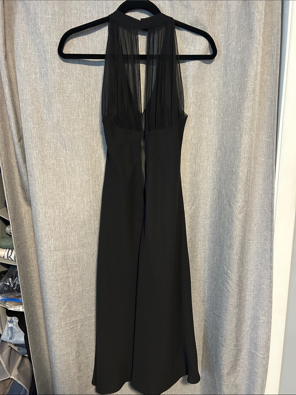 Jones New York Black Strapless Evening Gown with Sheer Back - Picture 2 of 8